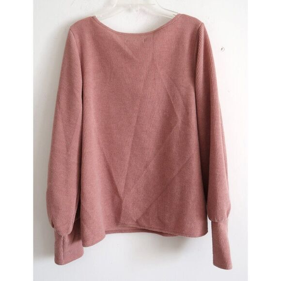 Madewell Pink Knit Long Sleeve Top - Size Large - Picture 4 of 8